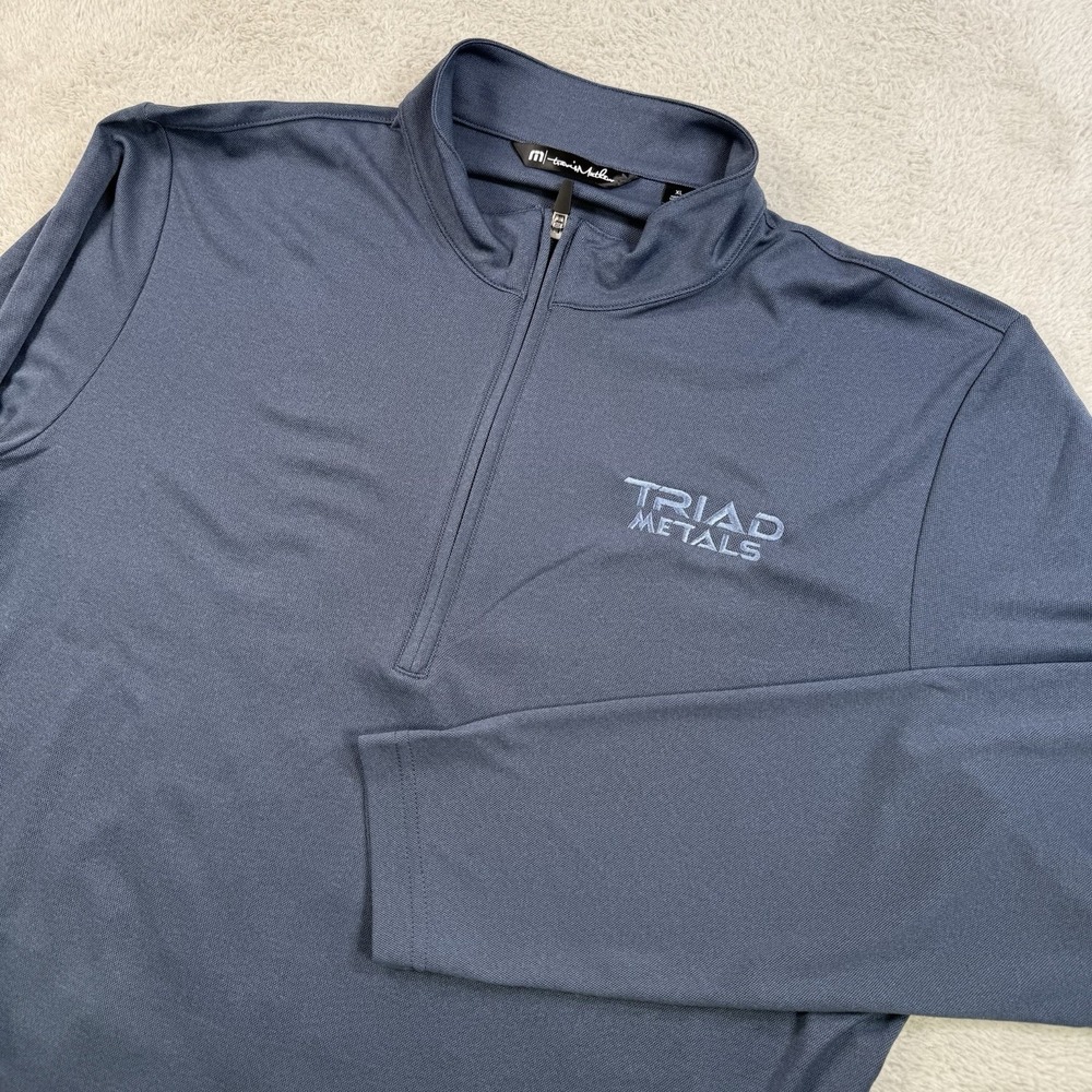 Travis Mathew Pullover Mens XL Grey 1/4 Zip Performance Golf Active Athletic